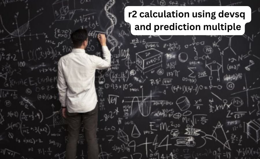 r2 calculation using devsq and prediction multiple