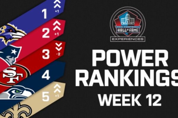 NFL Power Rankings Week 12