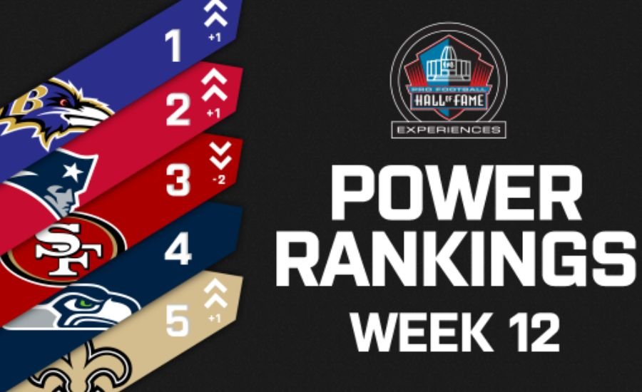 NFL Power Rankings Week 12